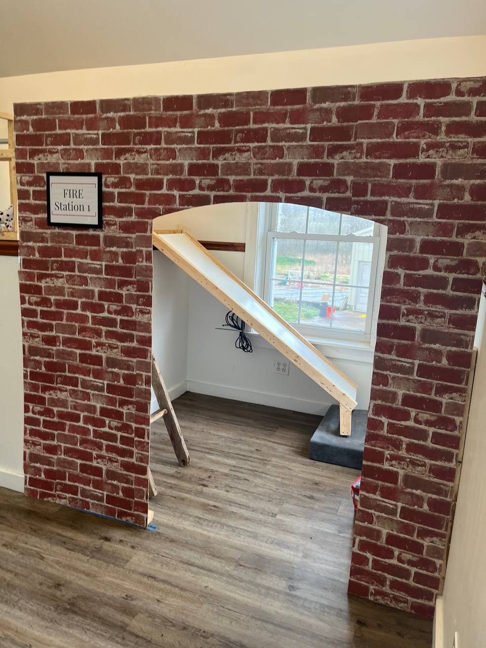 Fire Station indoor play area for kids at Storybook Settlement